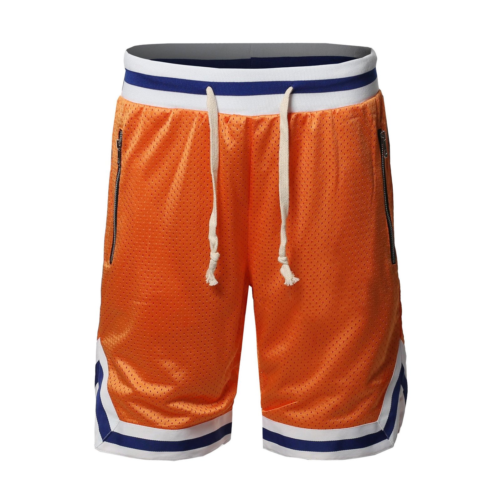 custom mesh zip pocket shorts